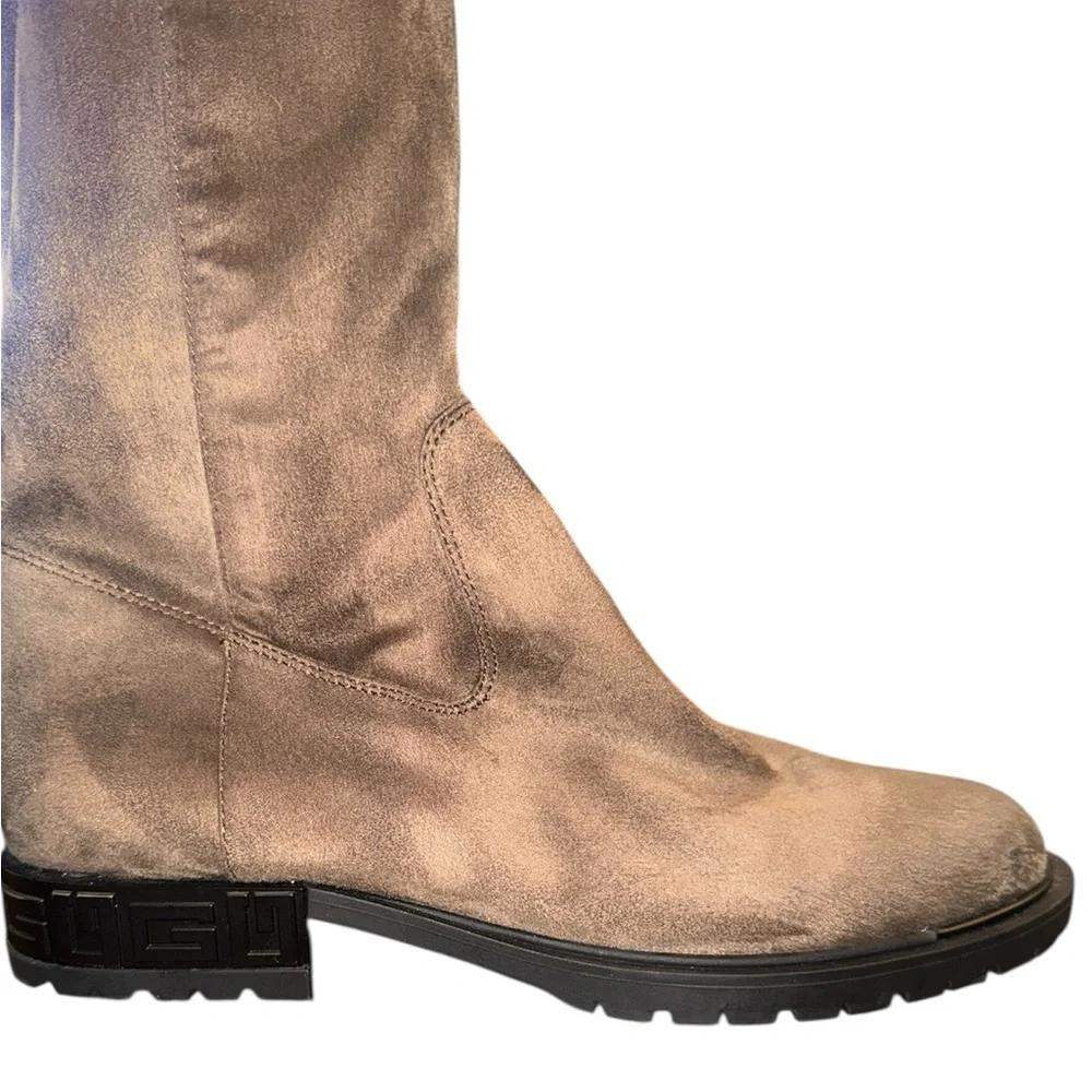 Guess Women's Raniele Brown Faux‎ Suede Over The Knee Boots Size 10